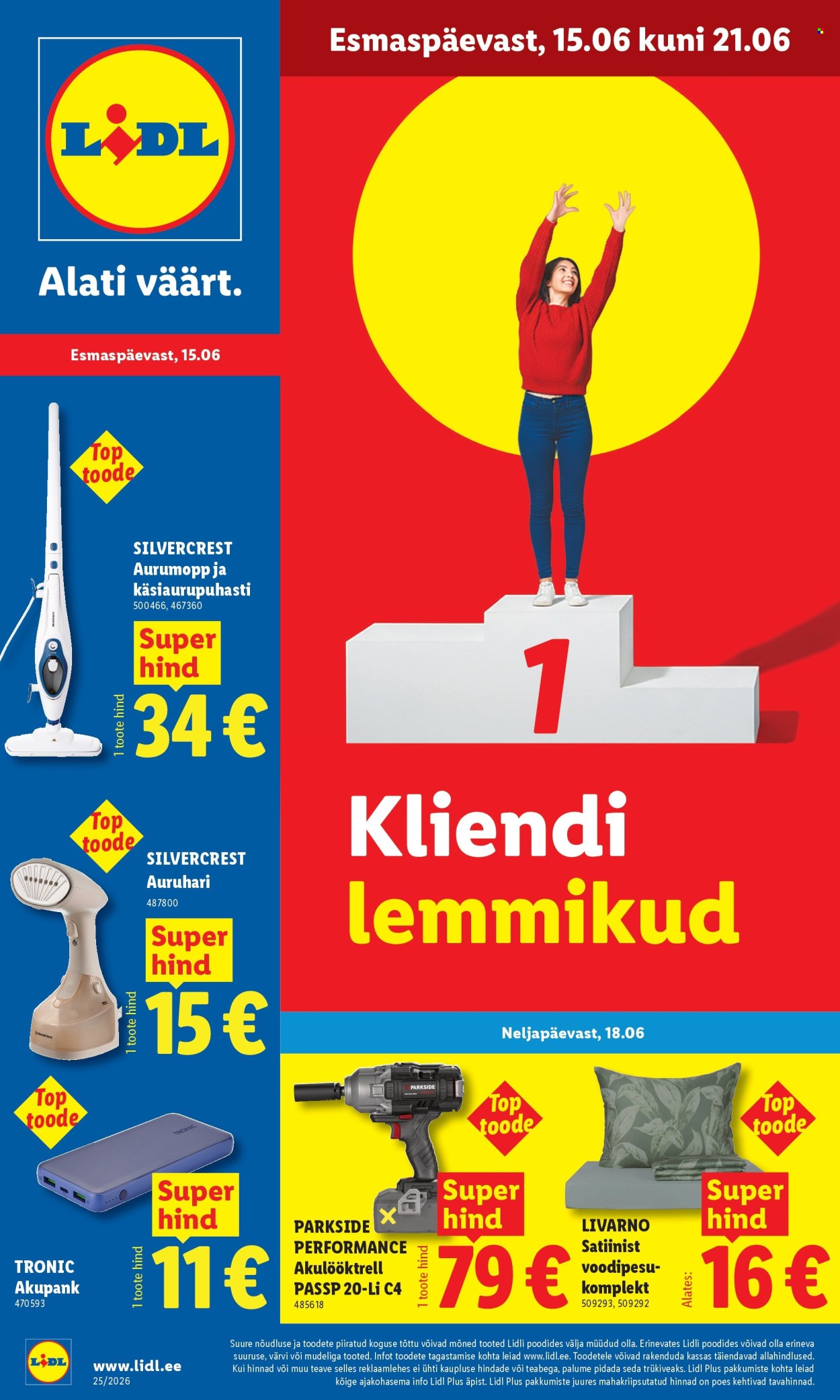 Lidl kliendileht - 15.06.2026 - 21.06.2026. Lehekülg 1