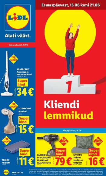 Kaupluse Lidl kliendileht - 15.06.2026 - 21.06.2026.