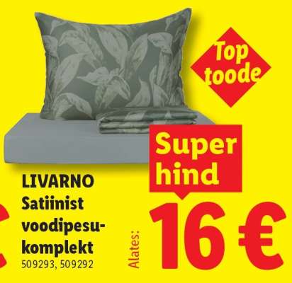 LIVARNO Satiinist voodipesukomplekt