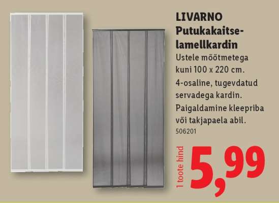 LIVARNO Putukakaitse-lamellkardin