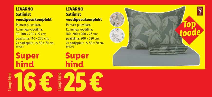 LIVARNO Satiniist voodipesukomplekt