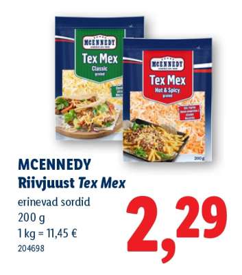 MCENNEDY Riivjuust Tex Mex