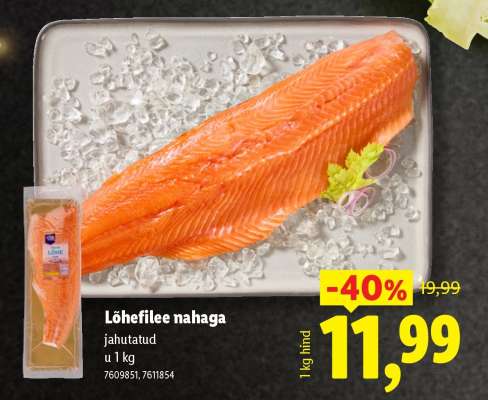 Lõhefilee nahaga