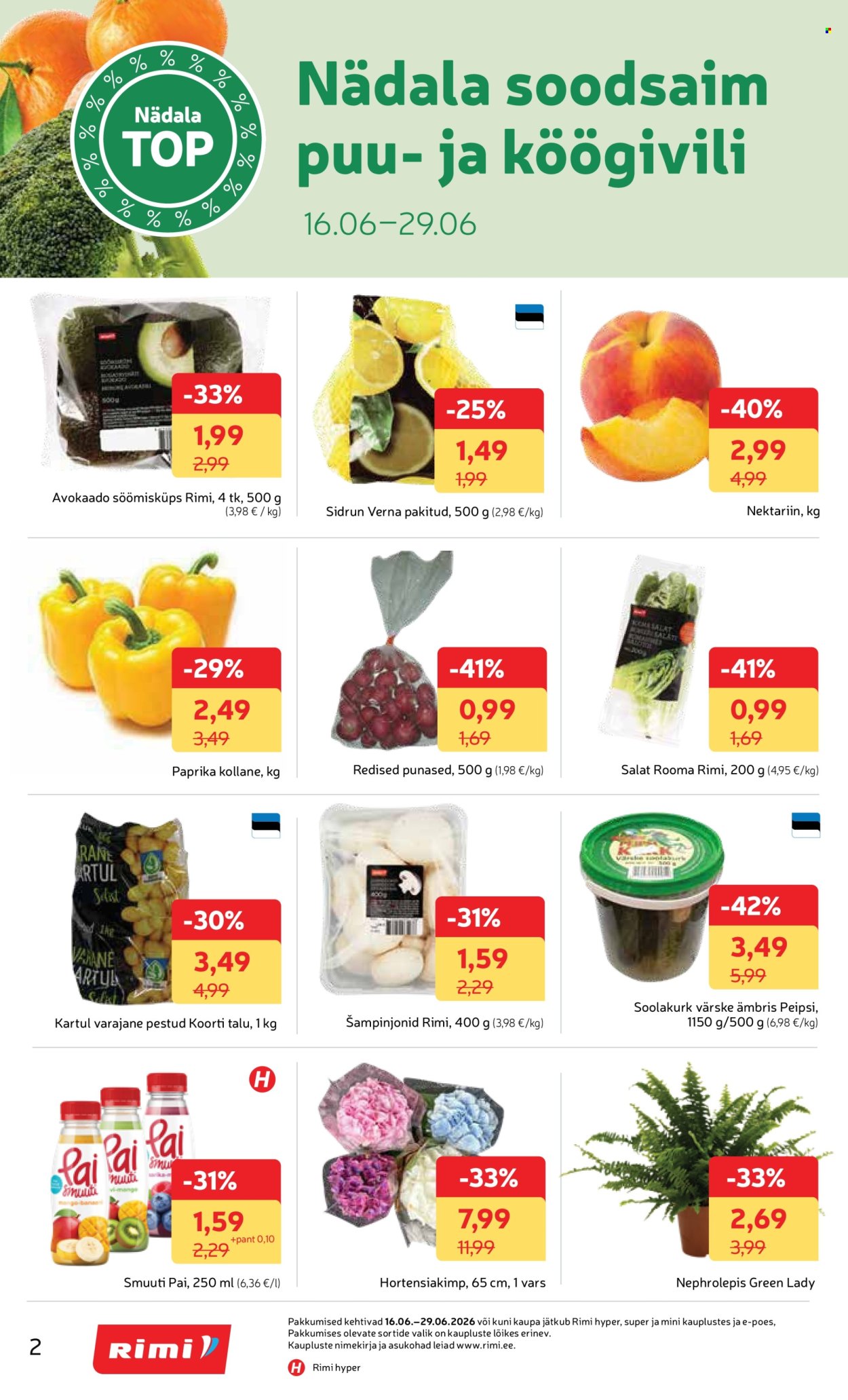 Rimi kliendileht - 16.06.2026 - 29.06.2026. Lehekülg 2