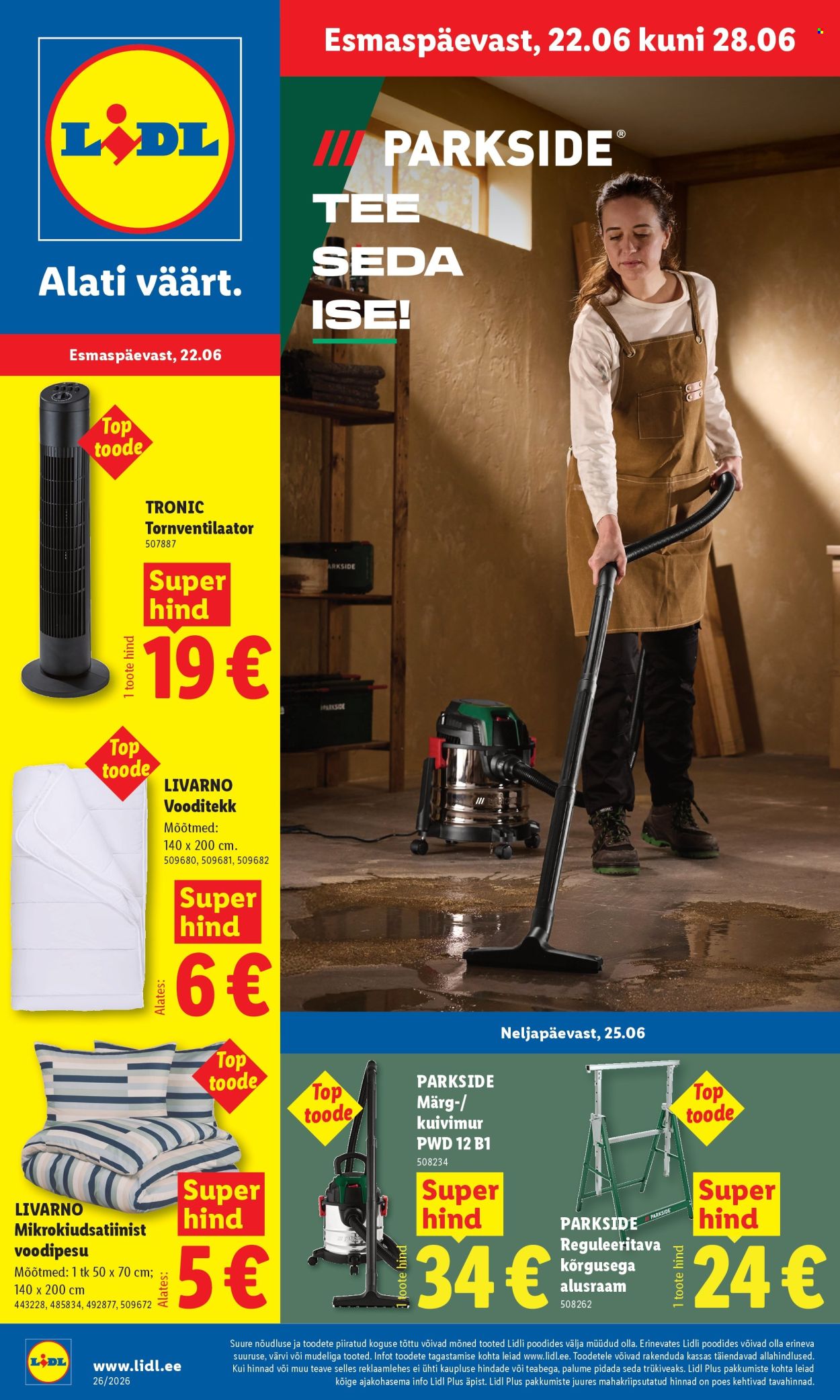 Lidl kliendileht - 22.06.2026 - 28.06.2026. Lehekülg 1