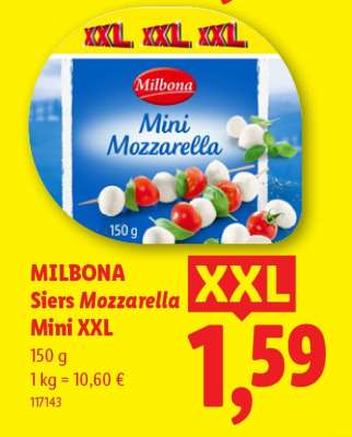MILBONA Siers Mozzarella Mini XXL