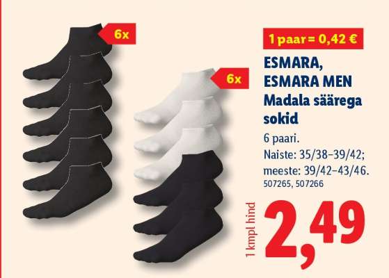 ESMARA, ESMARA MEN Madala säärega sokid