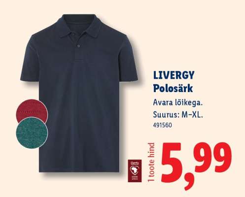 LIVERGY Polosärk
