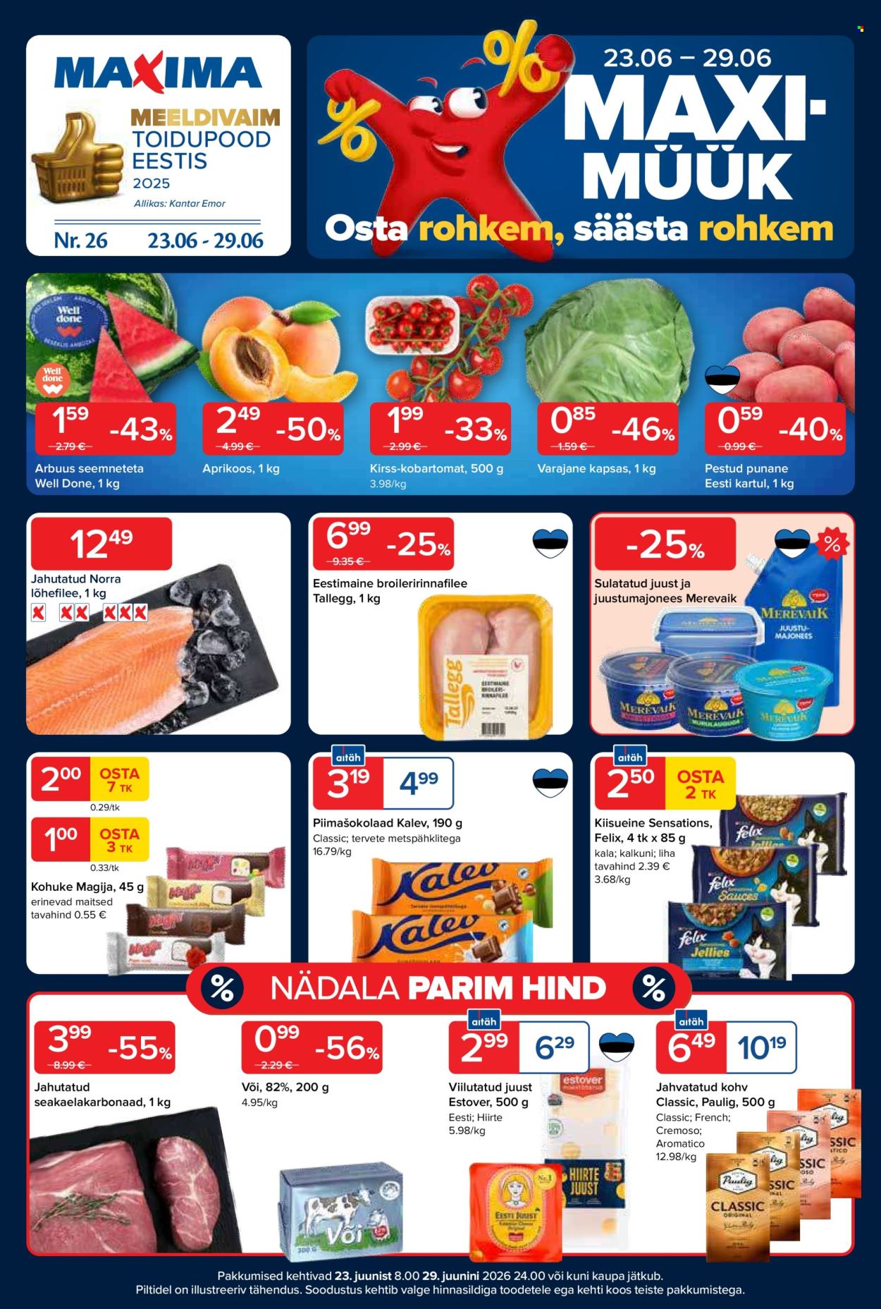 Maxima kliendileht - 23.06.2026 - 29.07.2026. Lehekülg 1