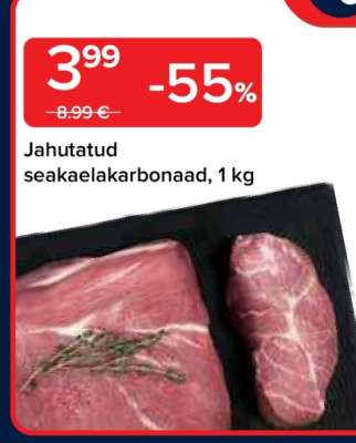 Jahutatud seakaelakarbonaad