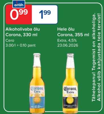 Alkoholivaba õlu Corona, 330 ml