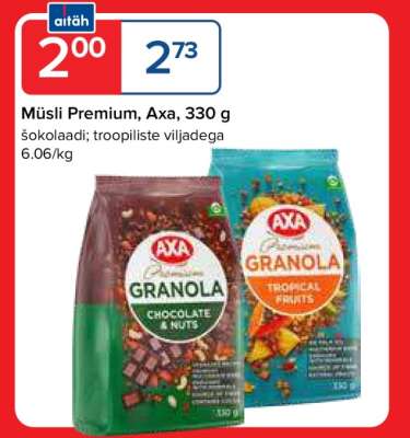 Müsli Premium, Axa, 330 g