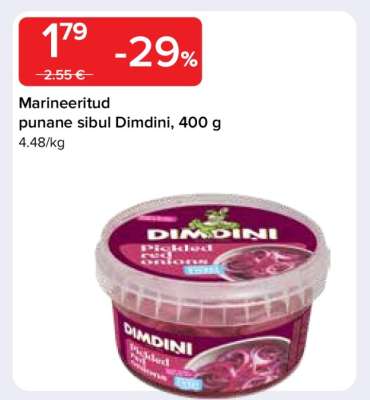 Marineeritud punane sibul Dimdini