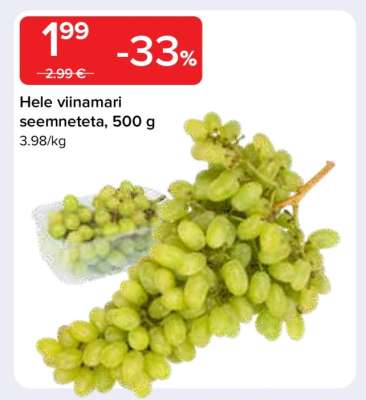 Hele viinamari seemneteta, 500 g