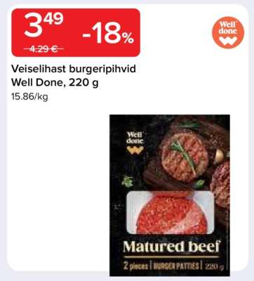Veiselihast burgeripihvid