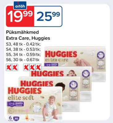 Püksmähkmed Extra Care, Huggies