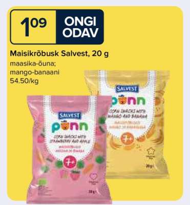 Maisikrõbusk Salvest, 20 g