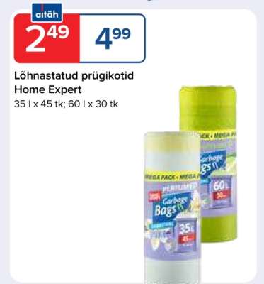 Lõhnastatud prügikotid Home Expert