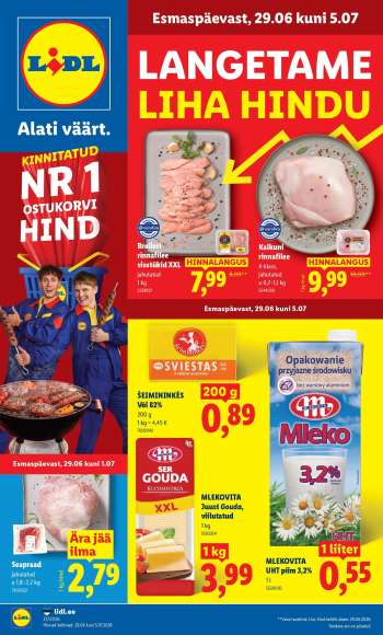 Kaupluse Lidl kliendileht - 29.06.2026 - 05.07.2026.
