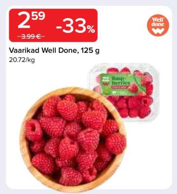 Vaarikad Well Done, 125 g