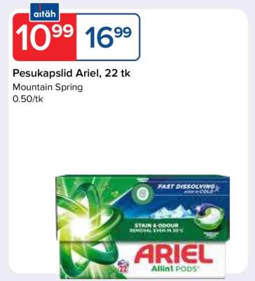 Pesukapslid Ariel, 22 tk