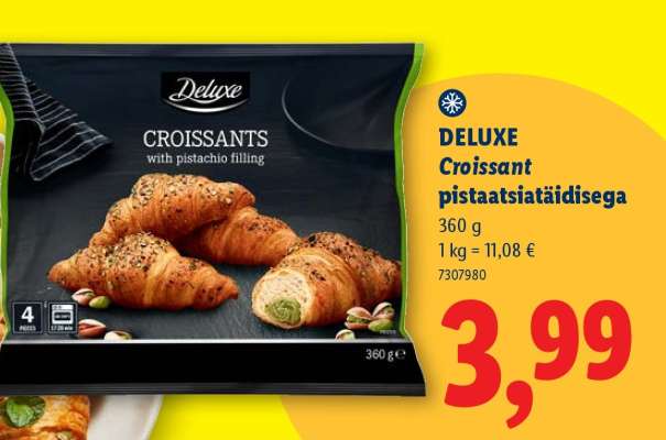 DELUXE Croissant pistaatsiatäidisega