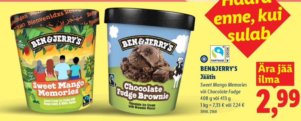 BEN & JERRY'S Jäätis
