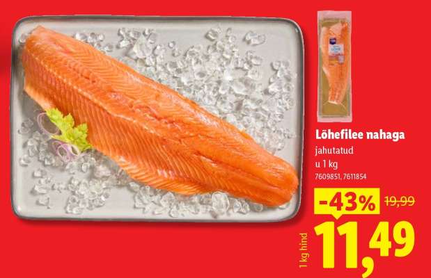 Lõhefilee nahaga