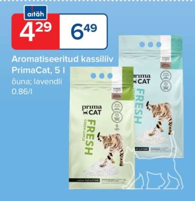 Aromatiseeritud kassiliiv PrimaCat, 5 l