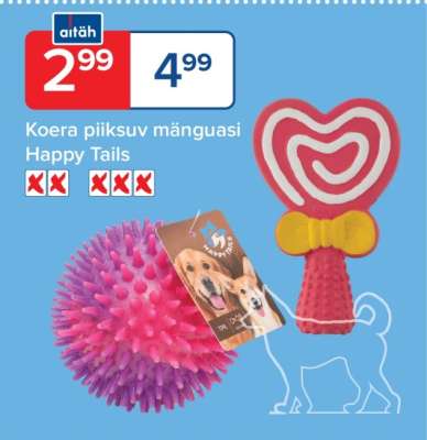 Koera piiksuv mänguasi Happy Tails