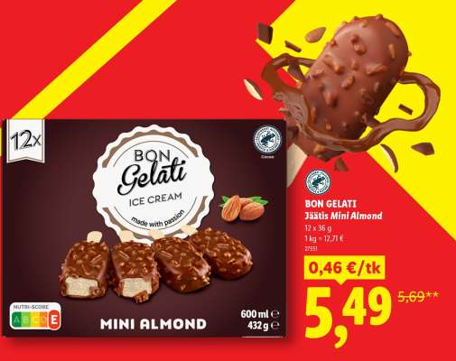 BON GELATI Jäätis Mini Almond