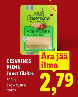 CESVAINES PIENS Juust Tilzites