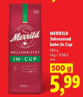 Merrild Jahvatatud kohv In-Cup