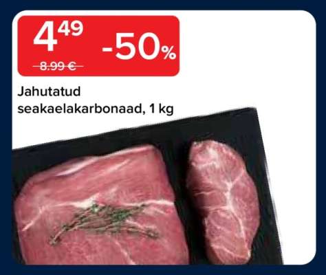 Jahutatud seakaelakarbonaad