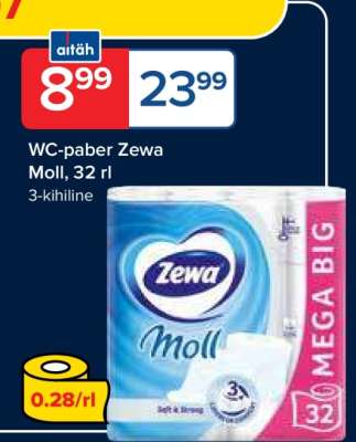 WC-paber Zewa Moll, 32 rl