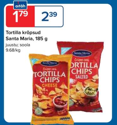 Tortilla krõpsud Santa Maria, 185 g