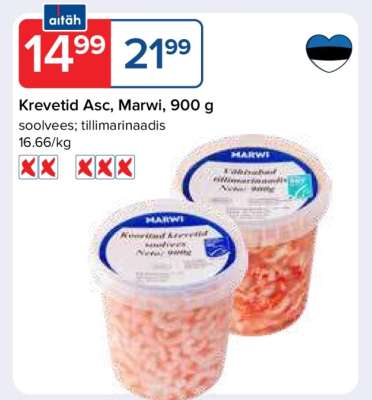 Krevetid Asc, Marwi, 900 g
