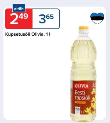 Küpsetusõli Olivia, 1 l