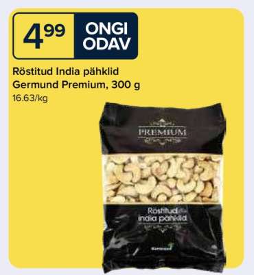 Röstitud India pähklid
