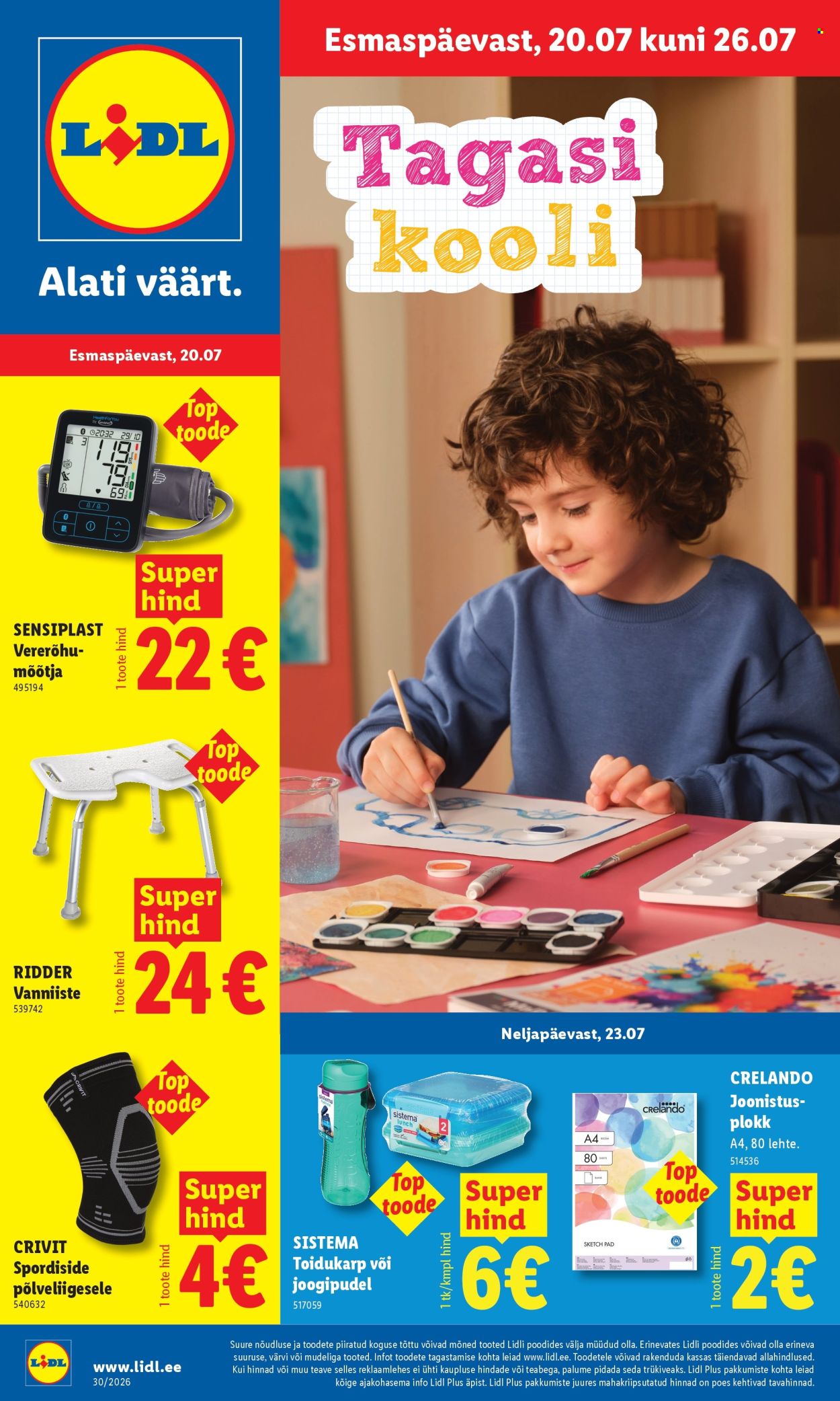 Lidl kliendileht - 20.07.2026 - 26.07.2026. Lehekülg 1