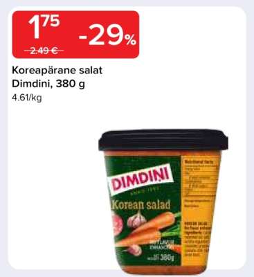 Koreapärane salat Dimdini