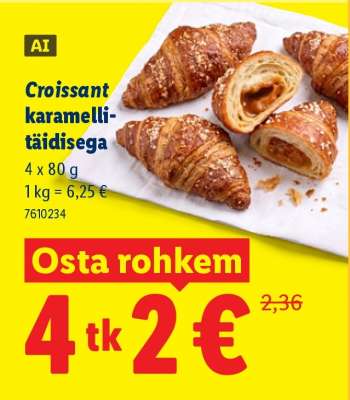 Croissant karamelli-täidisega