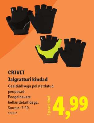 CRIVIT Jalgratturi kindad