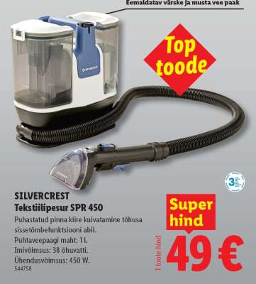 SILVERCREST Tekstiilipesur SPR 450