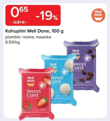 Kohupiim Well Done, 100 g