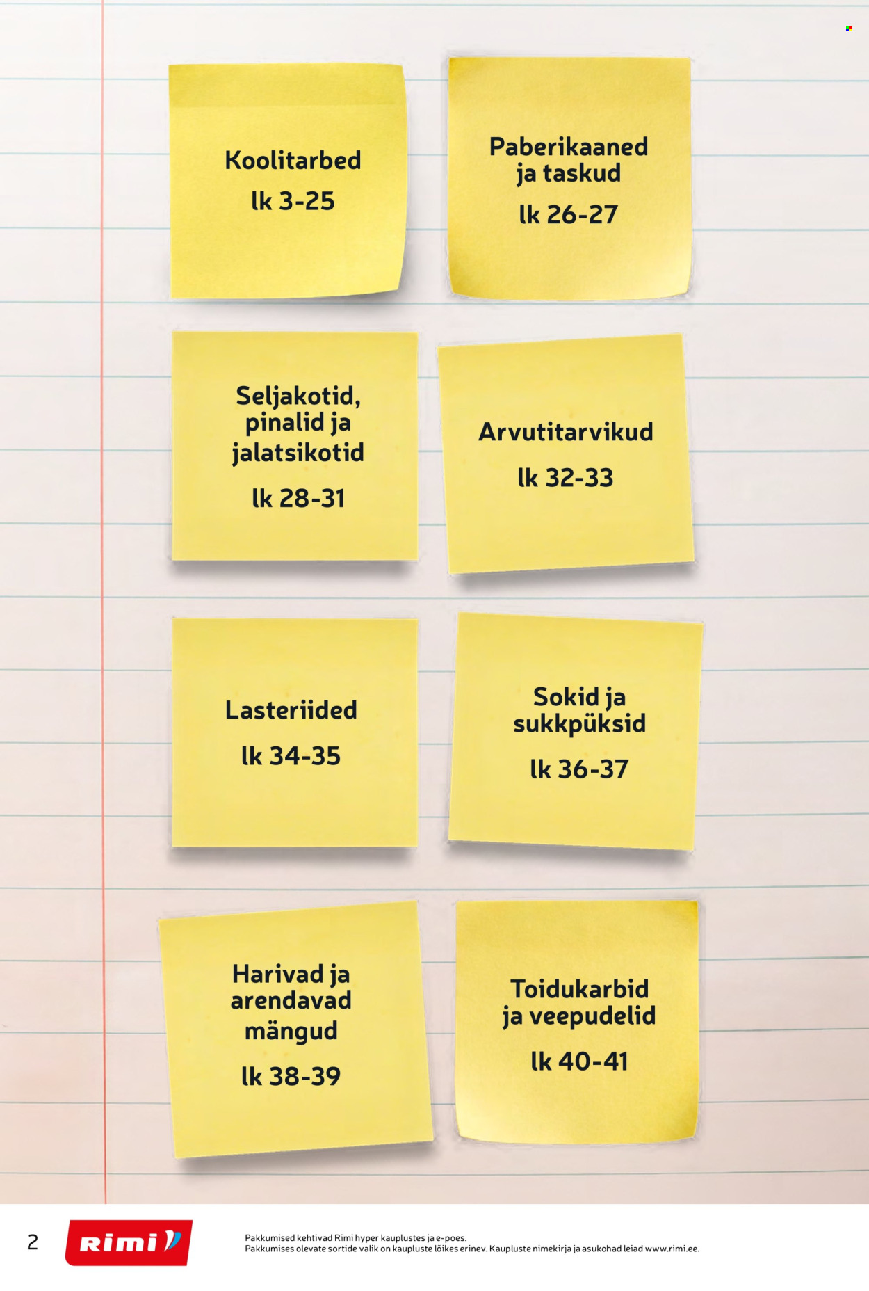 Rimi kliendileht - 28.07.2026 - 07.09.2026. Lehekülg 2
