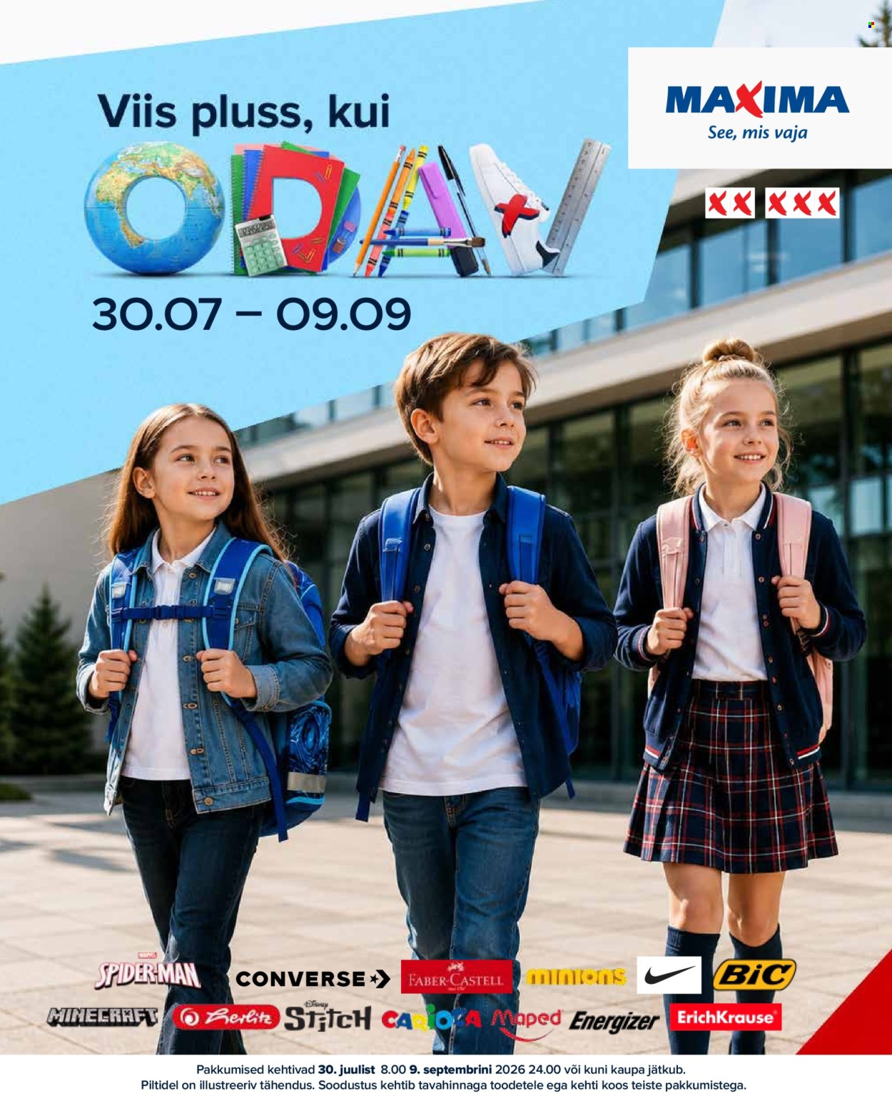 Maxima kliendileht - 30.07.2026 - 09.09.2026. Lehekülg 1