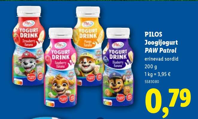 PILOS Joogijogurt PAW Patrol