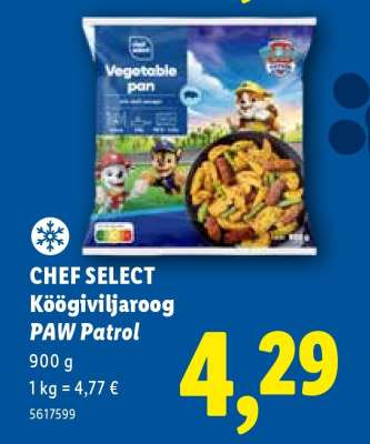 CHEF SELECT Köögiviljaroog PAW Patrol