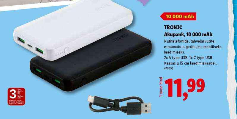 TRONIC Akupank, 10 000 mAh